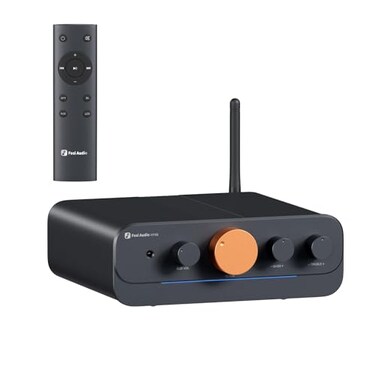 Fosi Audio HT4S Bluetooth Amplifier for Outdoor Speakers 4 Channel Power Amp for Home Theater Outdoor Gathering 4150 Ch Stereo Home Audio Receiver Supports AUXOptical Input with Remote Control