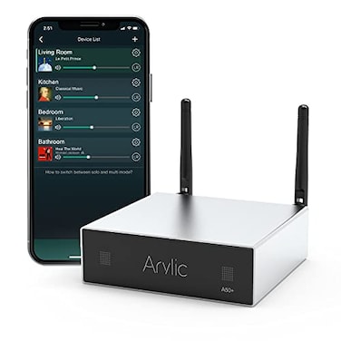 Arylic Up2stream A50 WiFi Bluetooth Amplifier with Airplay and Subwoofer Output TPA3116 Stereo System HiFi MultiroomMultiZone Synchronized Audio Wireless Stereo Amplifier