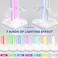 KDD RGB Headset Stand with 9 Light Modes Controller Holder for Desk Rotatable Headphone Stand Detachable Controller Hook for PC Earphone AccessoriesWhite