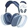 MOLOPPO 3 in 1 Case Cover for AirPods Max Clear TPU Ear CupSilicone Earpad CaseHeadband Cover AntiScratch Accessories Set Compatible with Apple for AirPods Max 21 202620242020 Blue
