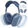 MOLOPPO 3 in 1 Case Cover for AirPods Max Clear TPU Ear CupSilicone Earpad CaseHeadband Cover AntiScratch Accessories Set Compatible with Apple for AirPods Max 21 202620242020 Blue