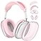 Galafoki 4 in 1 Set for Apple AirPod Max Case Cover AntiScratch Ear Pad CoversEar Cups CoverHeadband Cover AirPod Max Covers Accessories for Apple AirPods Max 2020 Lightning 2024 USBCClear Pink