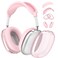 Galafoki 4 in 1 Set for Apple AirPod Max Case Cover AntiScratch Ear Pad CoversEar Cups CoverHeadband Cover AirPod Max Covers Accessories for Apple AirPods Max 2020 Lightning 2024 USBCClear Pink