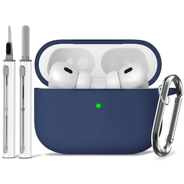 Ljusmicker for AirPods Pro Case Cover with Cleaner KitSoft Silicone Protective Case for Apple AirPods Pro 2nd1st Generation for Women MenAirPod Pro 2 Case Accessories with KeychainMidnight Blue