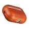 Maogoam for AirPods Pro 2 Leather Case Cover with Button Genuine Crystal Vegetable Tanned Oil Wax Leather Case for AirPods Pro 2nd Generation Elegant Style Front LED Visible Orange