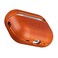 Maogoam for AirPods Pro 2 Leather Case Cover with Button Genuine Crystal Vegetable Tanned Oil Wax Leather Case for AirPods Pro 2nd Generation Elegant Style Front LED Visible Orange