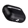 Maogoam for AirPods Pro 2 Leather Case Cover with Button Genuine Crystal Vegetable Tanned Oil Wax Leather Case for AirPods Pro 2nd Generation Retro Elegant Style Front LED Visible Gloss Black