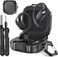 JOREMX for SHOKZ OpenFit 2 Case with Secure Lock Shock Protective Hard Shell Case Compatible with SHOKZ OpenFit 2 OpenEar Headphones Case Cover with Keychain Cleaning Kit Black