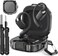 JOREMX for SHOKZ OpenFit 2 Case with Secure Lock Shock Protective Hard Shell Case Compatible with SHOKZ OpenFit 2 OpenEar Headphones Case Cover with Keychain Cleaning Kit Black