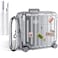 KOREDA Compatible with AirPods 4 Case Cover Funny Suitcase Design Case for Airpods 4th Generation 2024 Cute Fashion Protective Hard Case with Cleaner Kit Keychain Silver