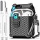 R-fun Rfun for AirPods 2 Case Magnetic Automatic Lock with Cleaning Kit Keychain Compatible with AirPods 2nd 1st Generation 20192016 Full Drop Protection Cover Black