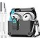 R-fun Rfun for AirPods 3rd Generation Case Magnetic Automatic Lock with Cleaning Kit Keychain Compatible with AirPods 3rd Generation 2021Full Drop Protection Cover Black