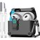 R-fun Rfun for AirPods 3rd Generation Case Magnetic Automatic Lock with Cleaning Kit Keychain Compatible with AirPods 3rd Generation 2021Full Drop Protection Cover Black