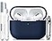 R-fun Rfun for AirPods Pro 2 Case Soft Silicone Protective Cover with Keychain and Cleaning Pen Compatible with AirPods Pro 2nd1st Generation Supports Wireless Charging Midnight Blue