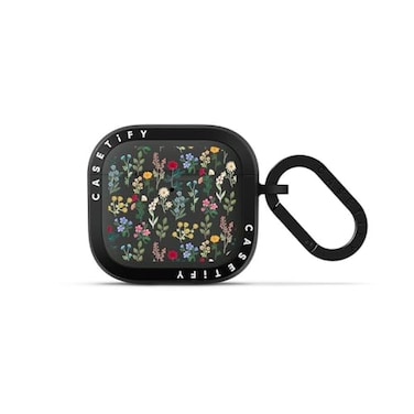CASETiFY Bounce AirPods 4th Gen Case with Ring Military Grade Drop Tested 66ft Drop ProtectionAntiScratch Spring Botanicals Charcoal