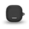 smaate Silicon Case Cover Compatible with soundcore by Anker Liberty 4 NC Wireless Earbuds Protective Skin with Carabiner with Hole for Charging Black
