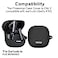 smaate Silicon Case Cover Compatible with soundcore by Anker Liberty 4 NC Wireless Earbuds Protective Skin with Carabiner with Hole for Charging Black