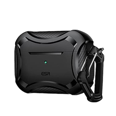 ZERODAMAGE SAHARA CASE SaharaCase Raider Series Case Compatible with AirPods Pro 2 2nd Generation Rugged Full Body Protection Antislip Grip Slim with Keychain Black