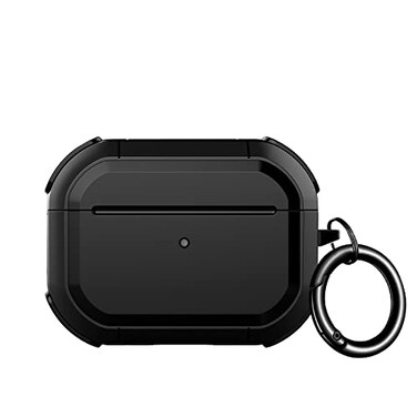 ZERODAMAGE SAHARA CASE SaharaCase Armor Series Case for Apple AirPods Pro 2 2nd Generation Rugged Full Body Protection Antislip Grip Slim with Keychain Black