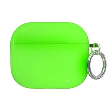 Velvet Caviar Compatible with AirPods 3rd Generation Case with Keychain Cute Protective Hard AirPod 3 Cases for Women Neon Green