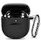 FIRE ROSE Silicone Case for Bose QuietComfort Earbuds II 2022 QuietComfort Ultra Case 2023 Shockproof Protective Cover for Bose Earbuds Accessories with Keychain for Men Women Black