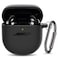 FIRE ROSE Silicone Case for Bose QuietComfort Earbuds II 2022 QuietComfort Ultra Case 2023 Shockproof Protective Cover for Bose Earbuds Accessories with Keychain for Men Women Black