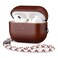Maogoam Genuine Leather Case for AirPods Pro 3 3rd Gen 2025 Elegant Leather Cover Adjustable Lanyard Hard Shell Develops Patina Wireless Charging for Fashion Luxury Lovers Red Brown