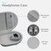 Geekria Shield Headphones Case Compatible with Sony WHCH720N WH1000XM5 WH1000XM4 WHXB910N Replacement Hard Shell Travel Carrying Bag with Cable Storage Grey