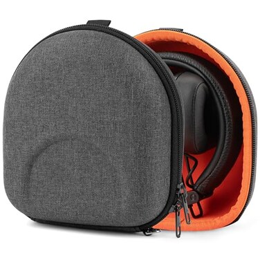 Geekria Shield Headphones Case Compatible with Marshall Major VIVIIIII Mid ANC Replacement Hard Shell Travel Carrying Bag Dark Grey