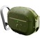 Keybudz for AirPods Pro 2 Case with Lock Fully Waterproof AirPods Pro 2nd Generation Case Cover Keychain Rugged Tough Protection Hard Shell and Carabiner for USBCLightning Forest Green