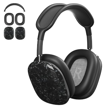 AHBTEYM Case Cover for AirPods Max Headphones TPU Ear Cups CaseEar PadsHeadband Silicone Cover Compatible with Apple AirPod Max Accessories Protector Black Pearl Shell