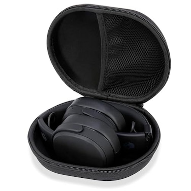 Ginsco Hard Shell Headphone Case Compatible with SkullcandySoundcoreBeatsSony MDR7506BERIBESKVIDIOTOZO Foldable WirelessWired OverEar Headphones Travel Carrying Headset Case Black