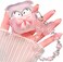 MINSCOSE Compatible with AirPods 4 Clear Case3D Bow Pattern Design with Cute Butterfly Flower Keychain Soft TPU Protective Shockproof Case for Airpod 4 for Girls WomenPink