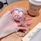 MINSCOSE Compatible with AirPods 4 Clear Case3D Bow Pattern Design with Cute Butterfly Flower Keychain Soft TPU Protective Shockproof Case for Airpod 4 for Girls WomenPink