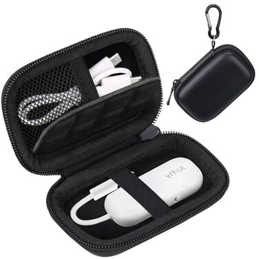 Lacdo Hard Carrying Case for AirFly SEPro V2ProDuo Avantree Relay 1Mii Bluetooth Wireless Transmitter Receiver Portable Airplane Travel Case Bag for USB Cable Adapter Flash Drive Black