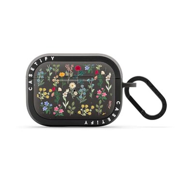 CASETiFY Bounce Airpods Pro 1st2nd Gen Case with Ring Spring Botanicals Matte Charcoal