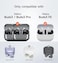 SURITCH for Samsung Galaxy Buds 3 Pro 2024 Buds 3 2024 Buds3 FE 2025 Case Magnetic Bumper Cases Rugged Shockproof Protective Covers with Carabiner Cleaning Kit Removal Tool Navy