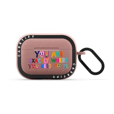 CASETiFY Bounce Airpods Pro 1st2nd Gen Case with Ring You are Exactly Matte Dusty Rose