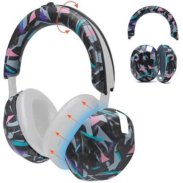 WC ShellZ XM5 Protective Headphone Exterior Shell Headband Covers for Sony WH1000XM5 Made by Wicked Cushions Made with Premium Silicone 90s Black