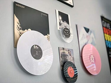 Record Props Vinyl Record Display Combine vinyl and album cover on wall Doubles as a now playing tabletop stand
