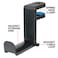 ENHANCE PC Gaming Headphone Holder Desk Headphone Hanger Esports Headset Holder with Adjustable 360 Rotation Under Desk Hook Clamp Universal Fit Built in Cable Clip Organizer Black
