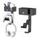 KDD 4in1 Wall Mount Controller Holder Dual Game Controller and Headphone Hanger with AntiSlip Pads for Xbox ONEX SeriesPS5PS4 Detachable Desk Storage for Media Remote Phone and Speaker