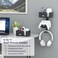 KDD 4in1 Wall Mount Controller Holder Dual Game Controller and Headphone Hanger with AntiSlip Pads for Xbox ONEX SeriesPS5PS4 Detachable Desk Storage for Media Remote Phone and Speaker