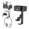 KDD 4in1 Wall Mount Controller Holder Dual Game Controller and Headphone Hanger with AntiSlip Pads for Xbox ONEX SeriesPS5PS4 Detachable Desk Storage for Media Remote Phone and Speaker