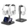 KDD Dual Headphone Stand for Desk Rotatable Headset Hanger with Phone Holder Removable NonSlip Base for Gamers Desktop Accessories