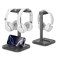 KDD Dual Headphone Stand for Desk Rotatable Headset Hanger with Phone Holder Removable NonSlip Base for Gamers Desktop Accessories
