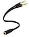 DK Exclusives D K Exclusives Headphone Splitter For Computer 35mm Female to 2 Dual 35mm Male Headphone Mic Audio Y Splitter Cable Smartphone Headset to PC Adapter