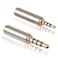MIUONO 25mm to 35mm Adapter and 35mm to 25mm Adapter Gold Plated Jack Stereo Full Metal Connector Converter for Smartphones Headphone Mic Tablets Support MIC Function