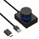 GEEKRIA Volume Control Knob with Rotate Volume Adjustment One Key Mute Function Aluminum Alloy casing Computer Audio Control Adapter Support Windows XPVista781011 macOS Black