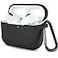 Lerobo Compatible with AirPods Pro 2 Case Full Protective Shockproof Washable Silicone Cover Case for Airpods Pro Supports Wireless Charging with Carabiner Front LED VisibleBlack